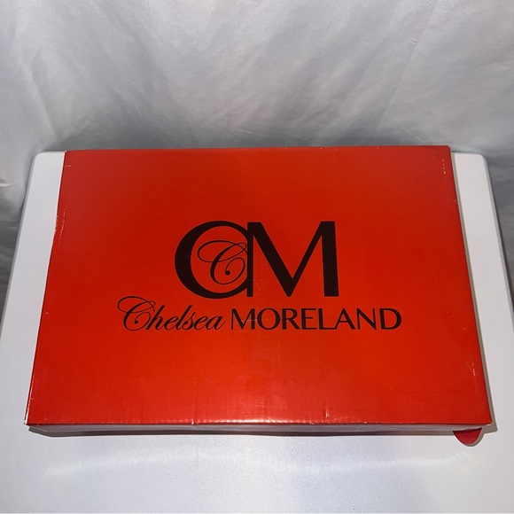 Black Peep Toe Perforated Slingback Chunky Heel Sandals Shoes - Picture 12 of 12